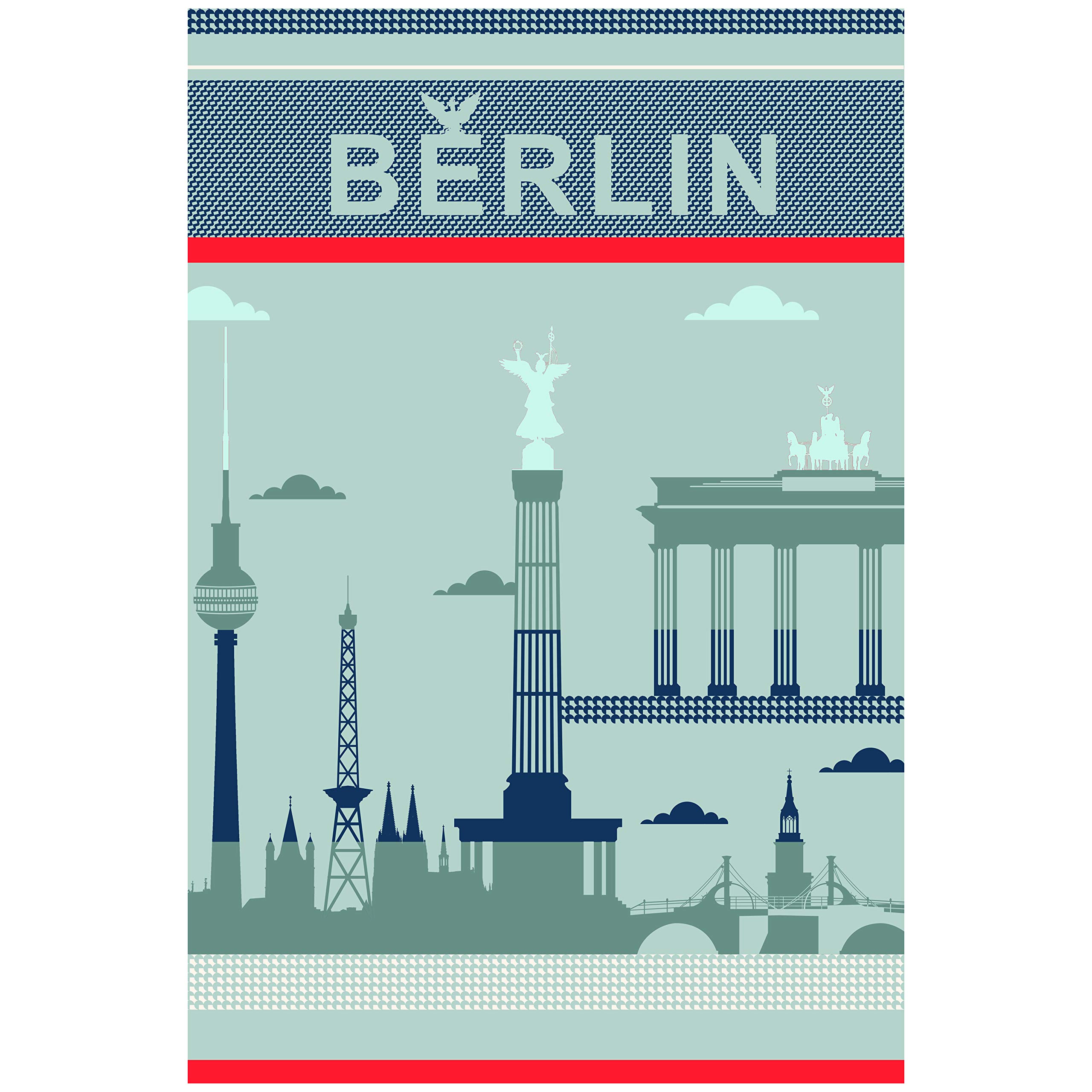 CouckeTea Towel, Cotton, Blue, 50 x 75 cm