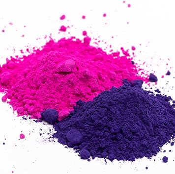 Purple, Rose Red Iron Oxide Powder, Concrete Dye Powdered for Concrete, Cement, Mortar, Grout, Plaster, Colorant, 2 Colors Iron Oxide Pigment Powder - 4 Ounces
