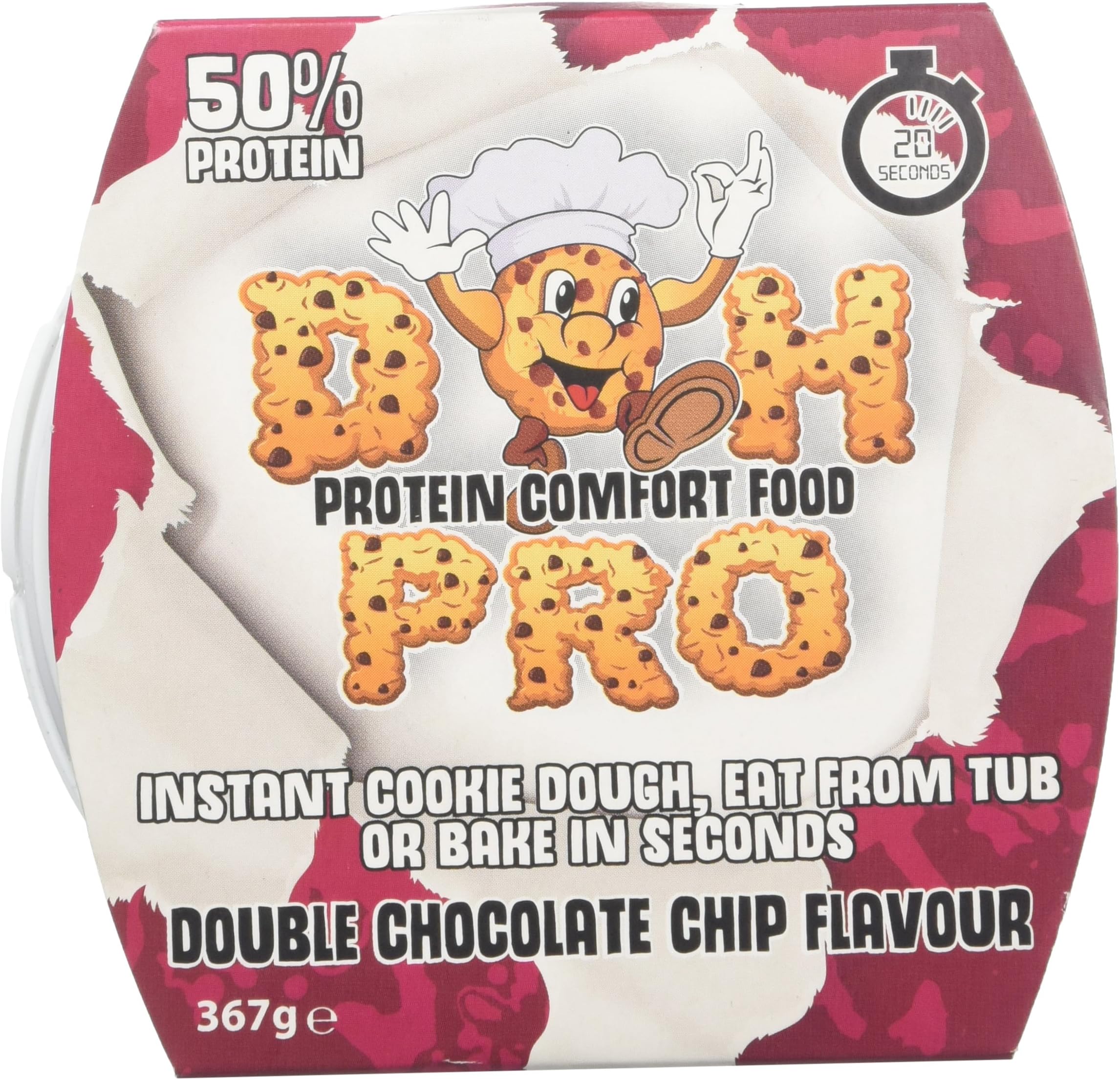 Doh Pro Doh Pro Cookie Dough 50 Percent Protein Nutrition Bar, 367 g, Double Chocolate Chip
