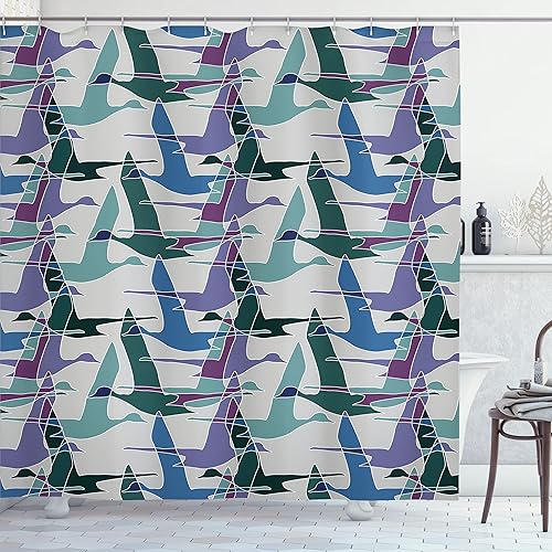 Miniatura 119 de Ambesonne Cortina para regadera náutica con palmeras