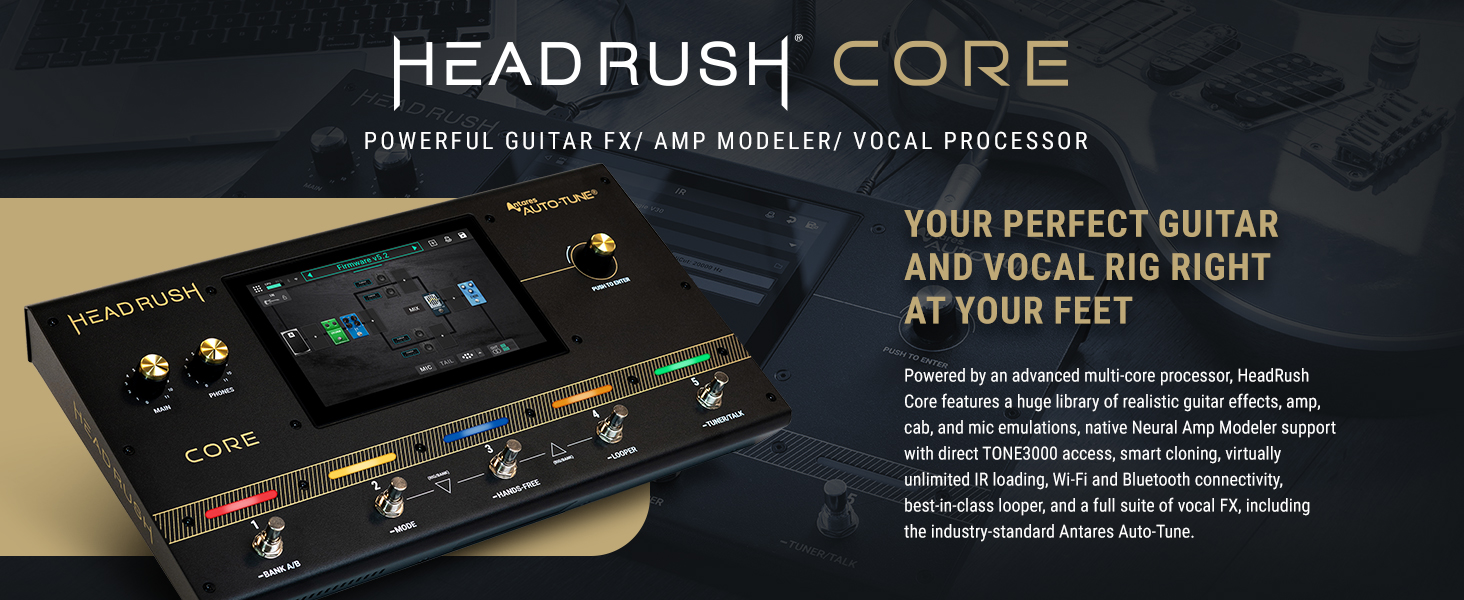 Amazon.com: HeadRush Core Electric Guitar and Vocal Multi-Effects