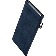 fitBAG Classic Blue Custom Tailored Sleeve for Punkt MP02 | Made in Germany | Genuine Alcantara Pouch case Cover with Microfibre Lining for Display Cleaning
