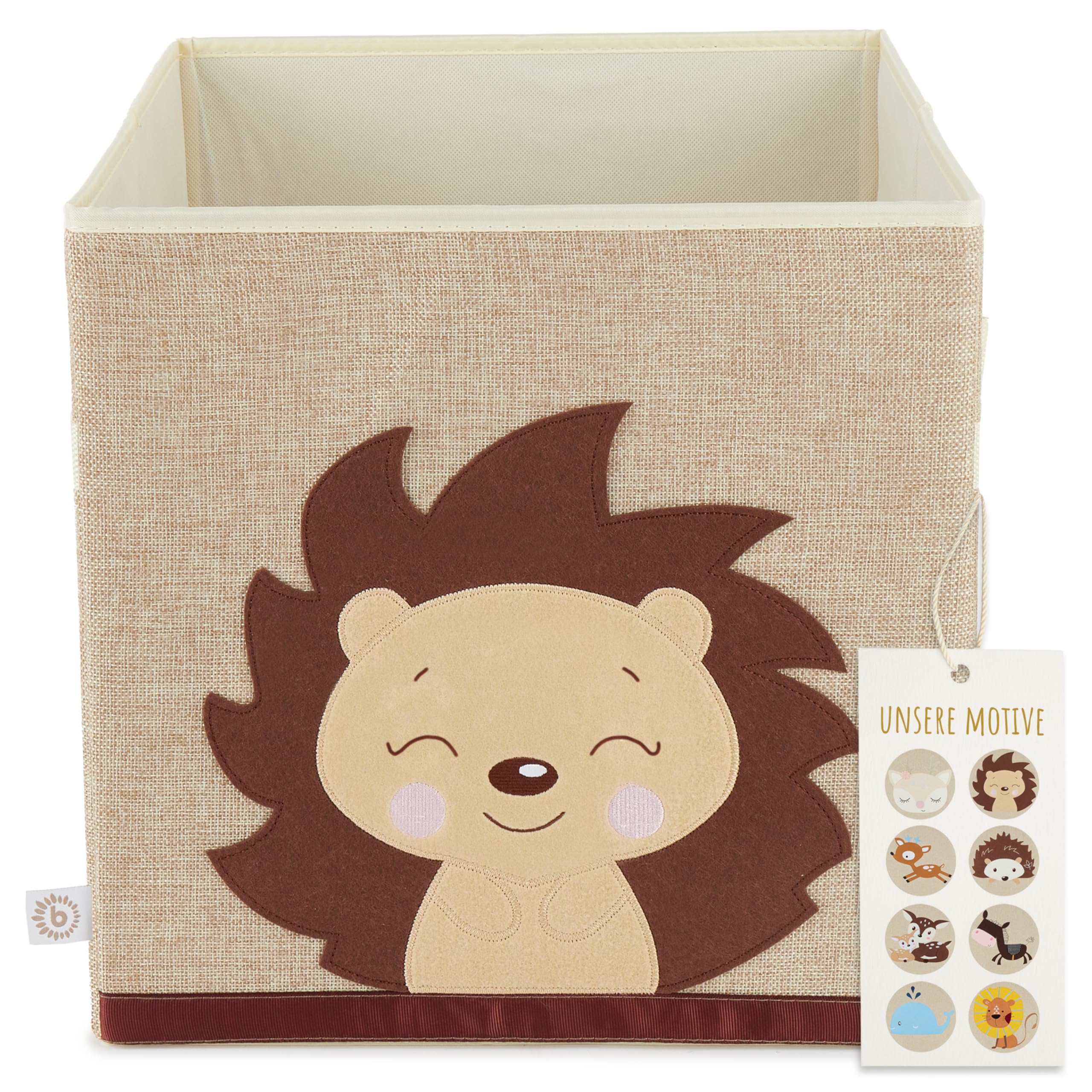 Bieco Igel Piksi Piksi Hedgehog Toy Box - Toy Storage Box - Kallax Shelf Boxes Storage - Shelf Nursery - Boxes 33X33