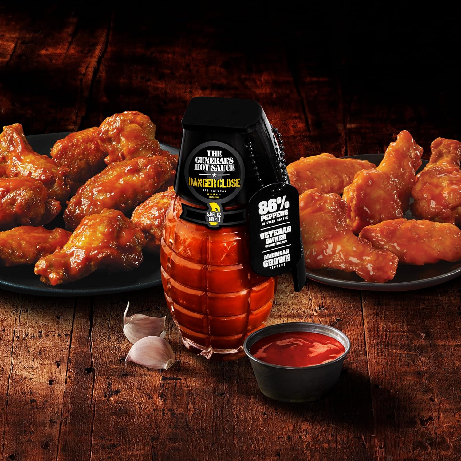 The General’s Hot Sauce Scorched Earth Hot Sauce Gift Set - Our Hottest Variety Pack with Carolina Reaper, Habanero & Cayenne - All-Natural, Spicy Sauce - American Grown, Veteran-Owned, 3-Pack (6oz Bottles)