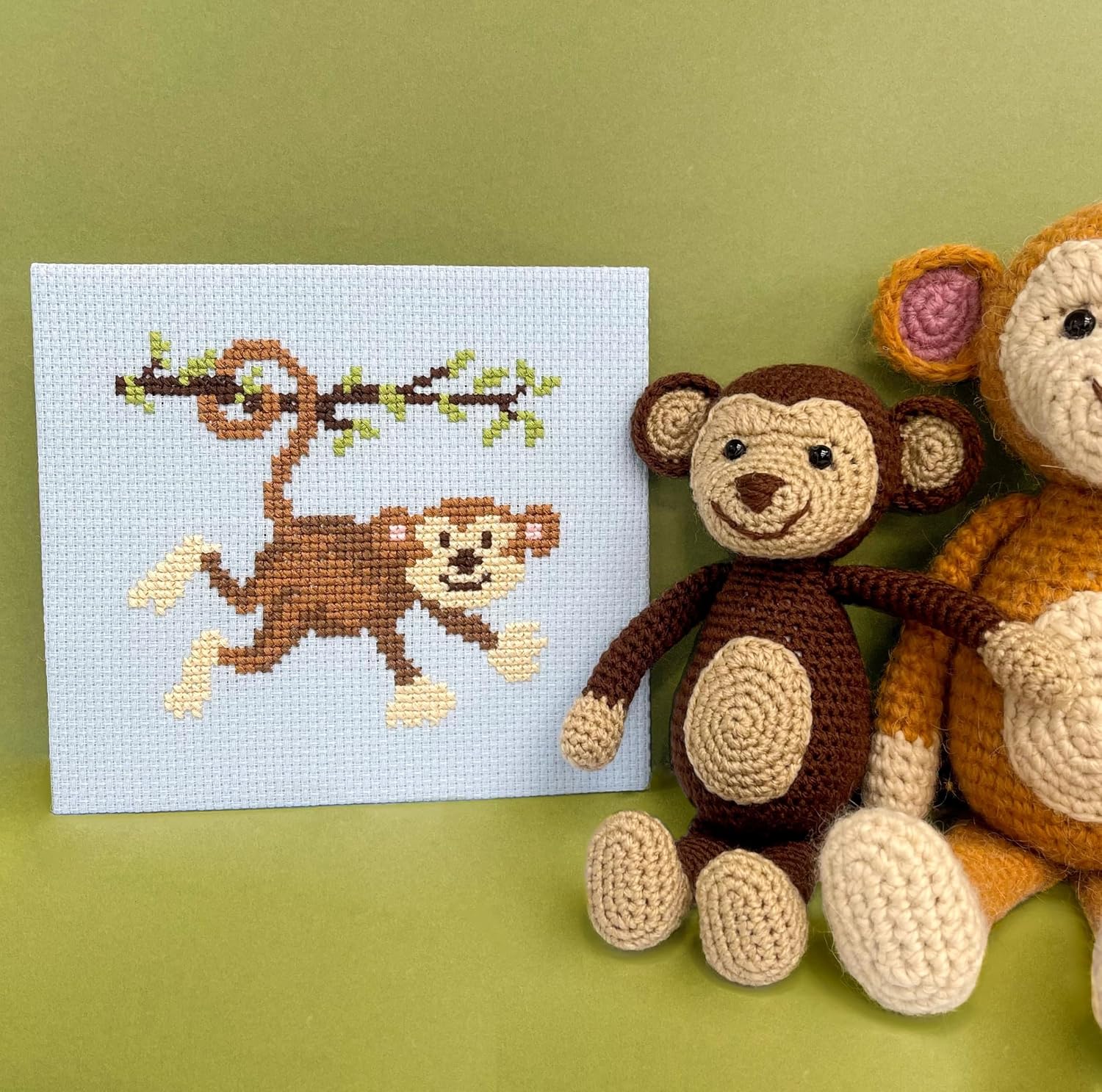 Bothy Threads Little Stitchers Counted Cross Stitch kit - Monkey Mayhem, 17 x 15cm