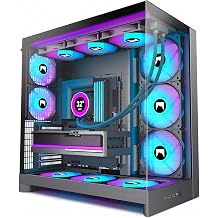 H22026 HYXN PC Geh use ATX mit 8 L fter6X140 und 2X120 Gro  Dual Kammer Mid-Tower Computer Geh use Airflow Gaming PC-Geh useUnterst tzt 420mm-Wasserk hlerGaming Geh use Schwarz H2
