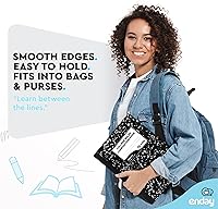 Vista 2 de Enday Cuadernos de composición de papel rayado universitario, cuaderno de composición de mármol negro, libros de composición de primera calidad