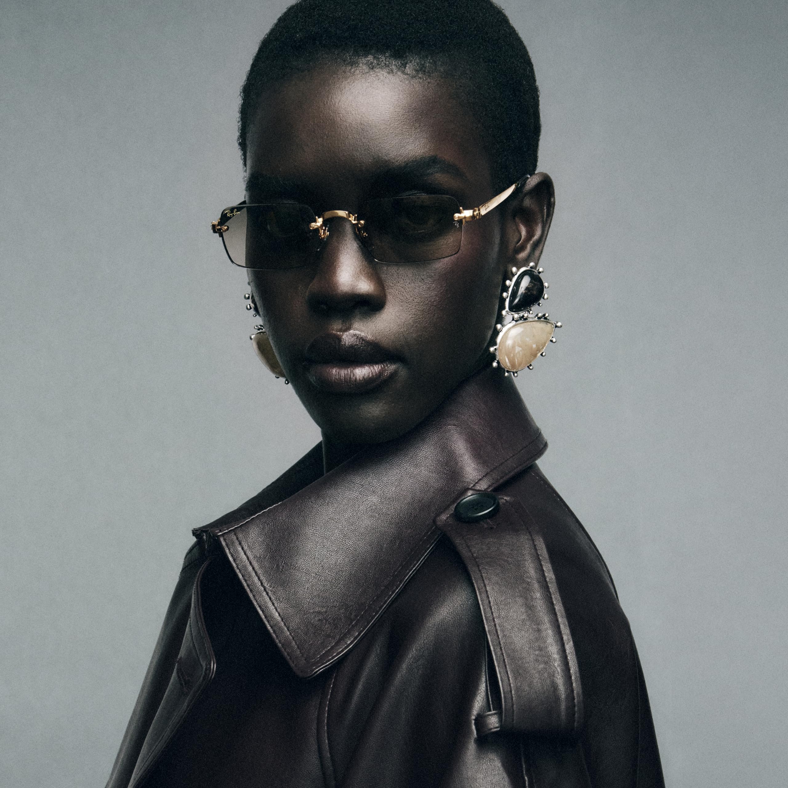 Ray-Ban A$AP Rocky RB3928 - Occhiali da sole rettangolari con filo metallico