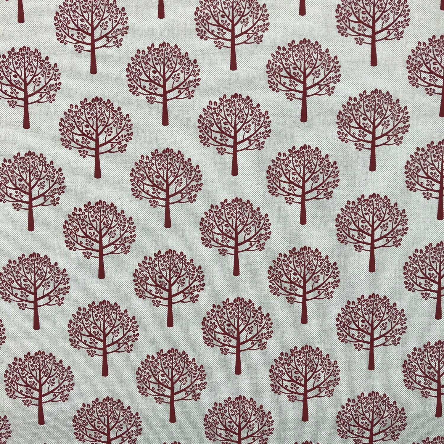 Discover Lifestyle & Fashion Fabrics Red Mulberry Tree Design Cotton Rich Linen Look Fabric For Curtains Blinds Craft Quilting Patchwork & Upholstery 55" 140Cm Wide – Sold By The Metre