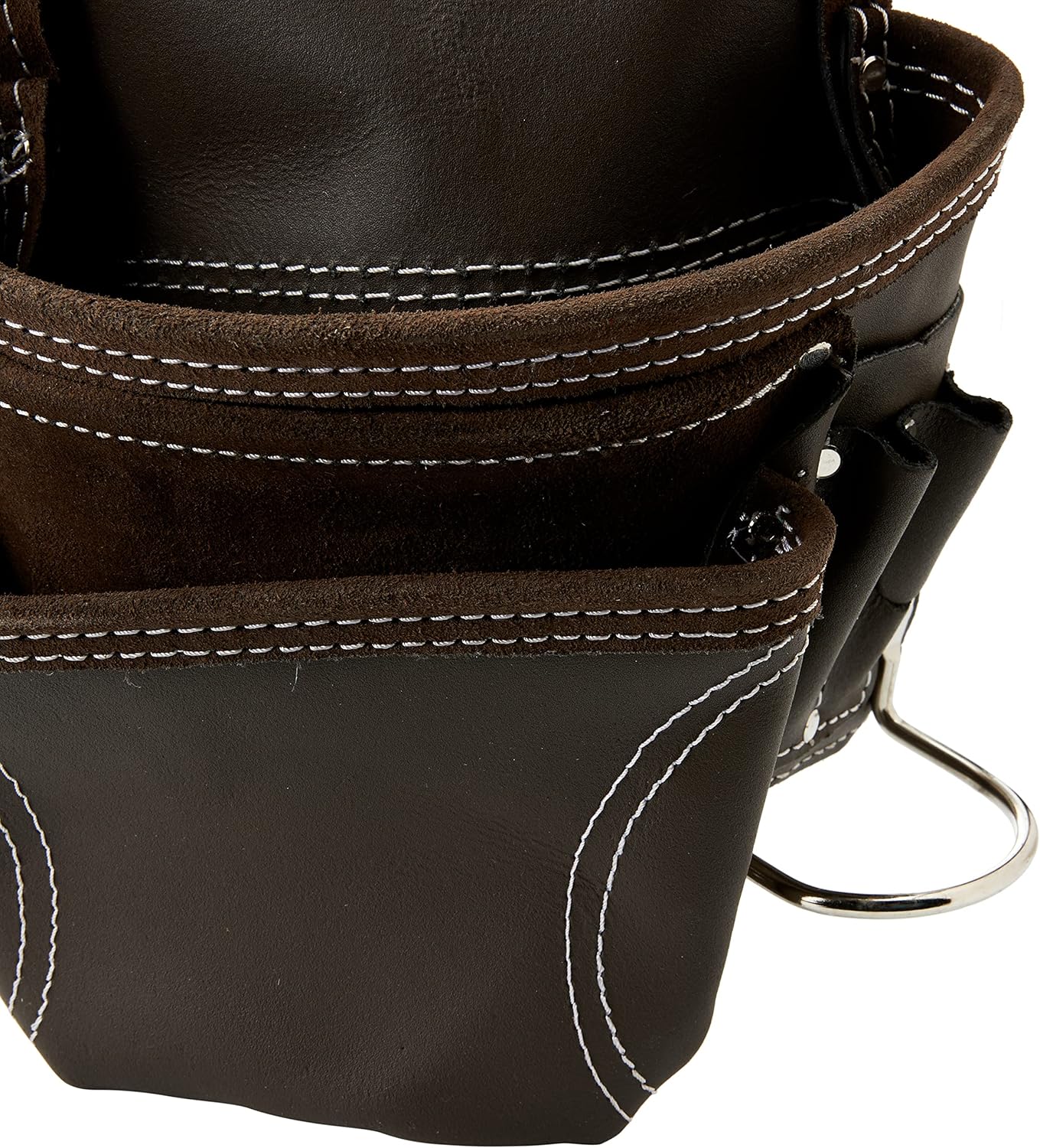 McGuire-Nicholas Tanned Leather Contractor's Apron, Durable Construction Tool Belt,Brown,One Size