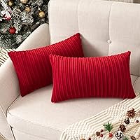 Vista 160 de UGASA - Juego de 2 fundas de almohada de terciopelo a rayas, funda decorativa para cojín con cremallera oculta para el hogar, sofá, dormitorio