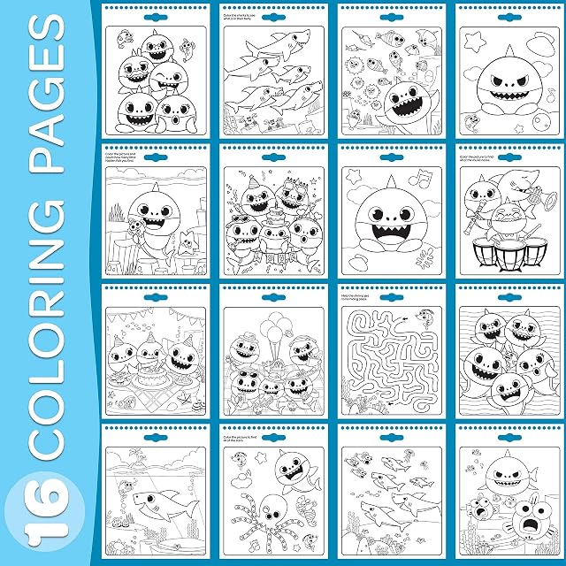 Foto 2 de 8 de Crayola Baby Shark Color Wonder - Bloc de Actividades de Viaje para Colorear sin desorden, Regalo para niños…