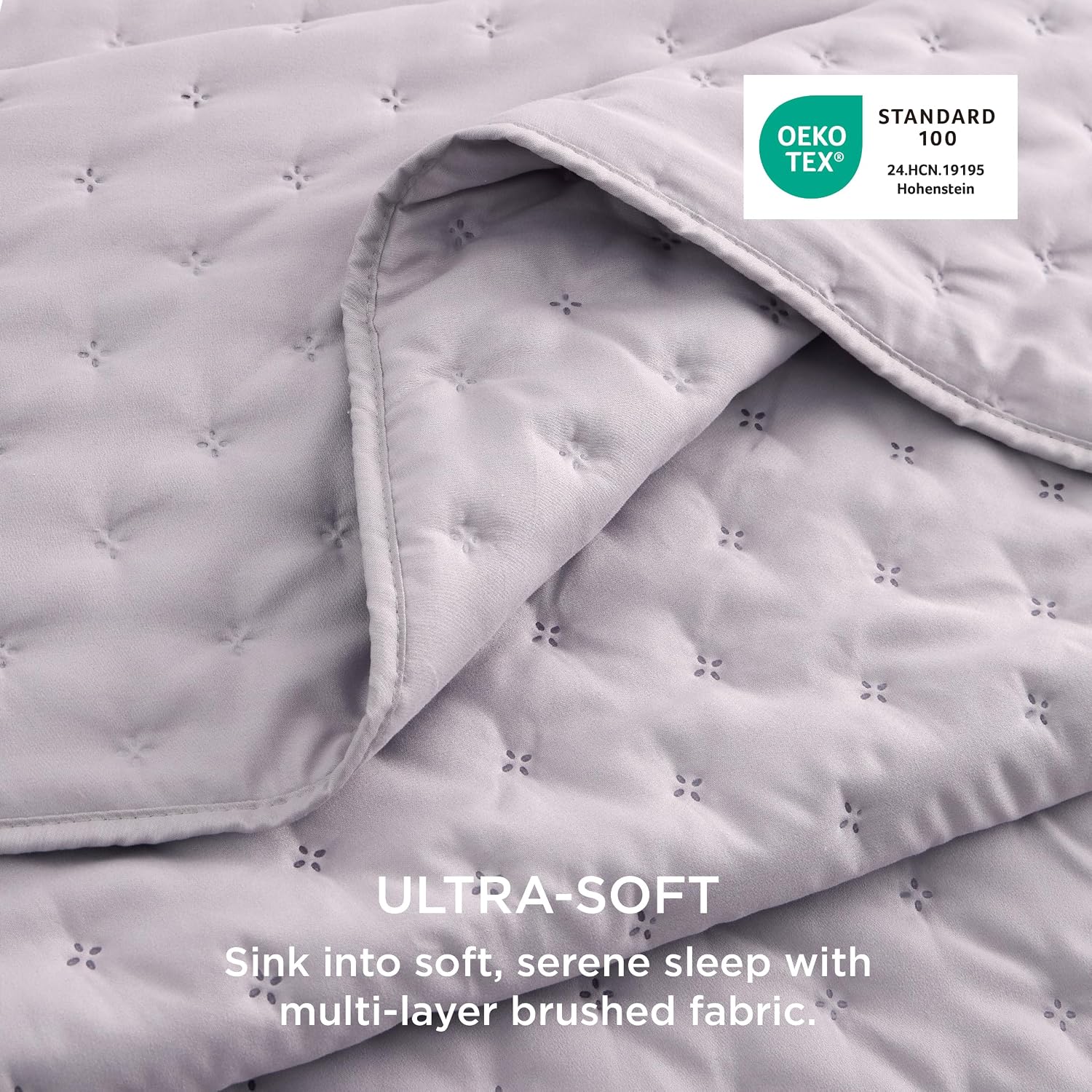  Quilts Queen Size - Purple Bedspread Queen Size & Lightweight Comforter, Modern Farmhouse Coverlet with Clover Pattern, Ultra Soft All-Season Bedding, 90 x 96 Inches thumbnail