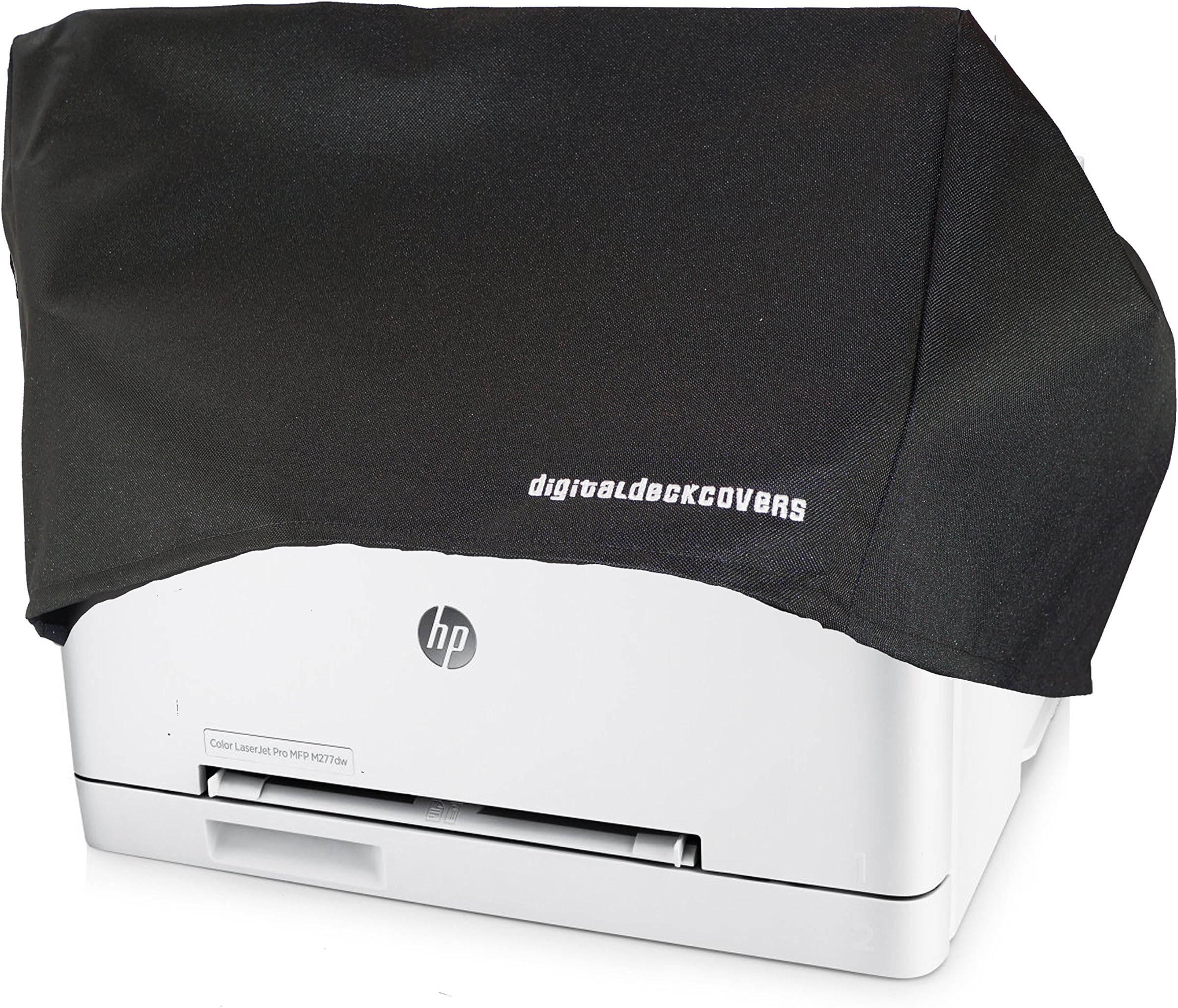 DigitalDeckCovers Printer Dust Cover for HP Color LaserJet Pro MFP M177fw / M277dw / M278dw / M281fdw / M283fdw / M283cdw Printers [Antistatic, Water Resistant, Heavy Duty Fabric, Black]