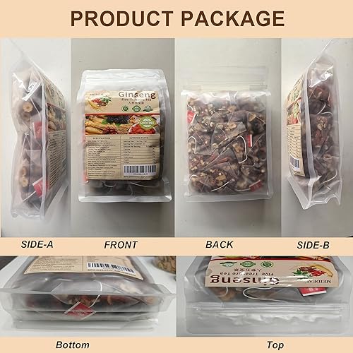 Vista 33 de 120 bolsas de té de cúrcuma jengibre y canela de alta calidad, mezcla de ingredientes 100% naturales, té de hierbas de jengibre puro