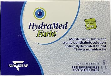 HydraMed Forte Eye Drops 30 x 0.5ml Daily Dose Units Pack of 1