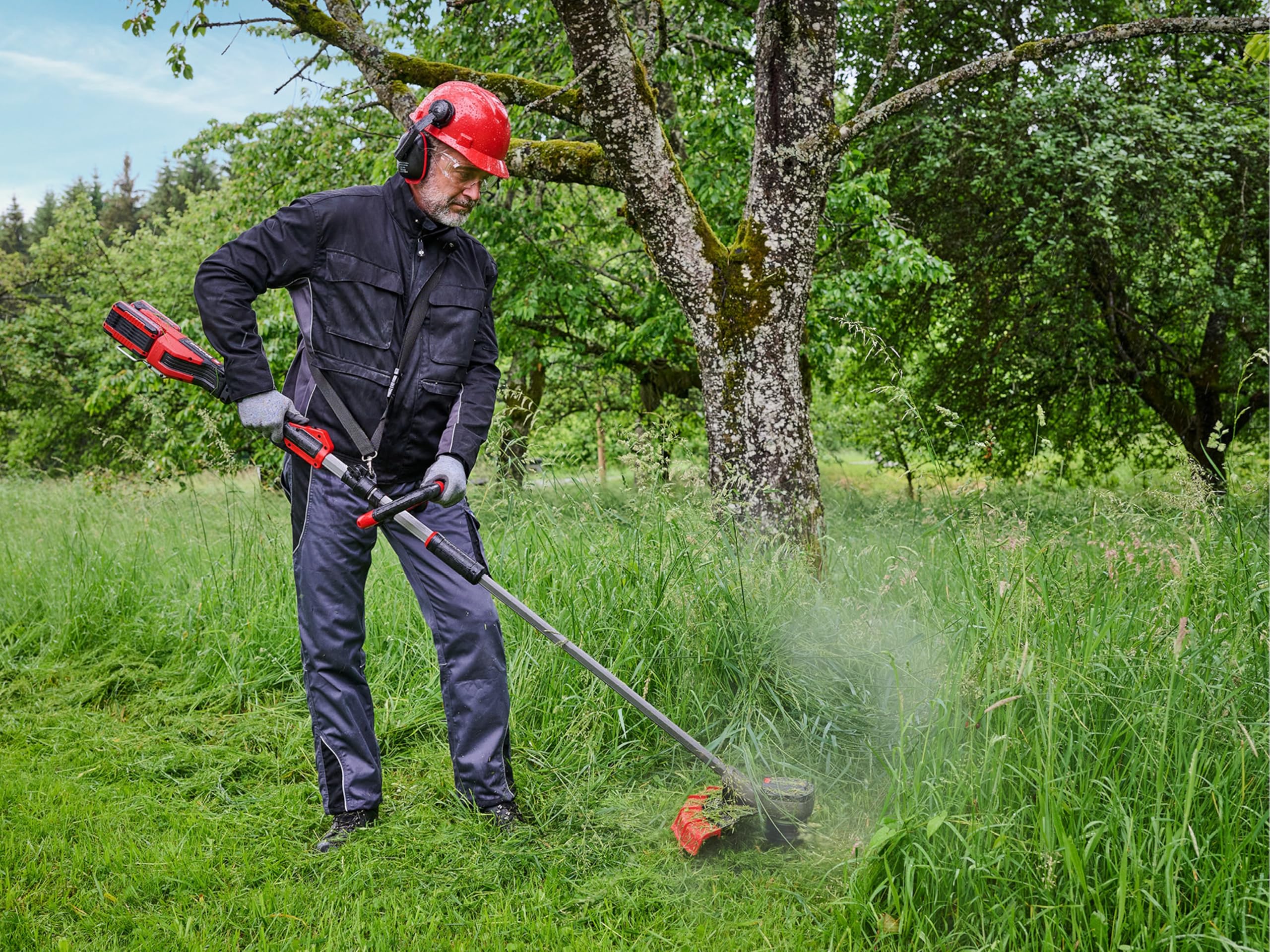 Einhell Professional - Desbrozadora inalámbrica GP-BC 36/430 Li P BL-Solo Power X-Change (36 V, Motor sin carbón, Ancho de Corte 43 cm, Mango en P, Bobina Doble Hilo, Hoja de 3 Dientes, sin batería)
