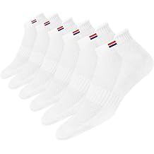 NAVYSPORT 6 Pairs Men s Cotton Ankle Trainer Socks | Cushioned Sports & Running Socks | DRI-WIK Moisture Wicking | Reinforced Heel & Toe | Breathable & Durable | Sizes 6-11 & 9-12