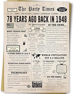 Ziwenhu Vintage 78th Birthday Card Gifts for Her Him,Funny 78th Birthday Decorations for Dad Mom,Good Idea for 78 Years Ol...