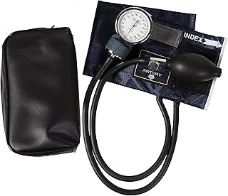 MABIS Aneroid Sphygmomanometer, Pediatric Cuff Size 7.2" to 11.3", Professional Manual Blood Pressuer Cuff with Zipper Case, Caliber Series, Child Cuff