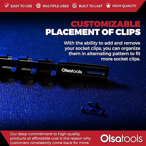 Miniatura 5 de Olsa Tools Organizador de Dados de Aluminio de 14 Pulgadas con Tapas Terminales de Bloqueo  Soporte de Dados de Calidad Profesional (NEGRO)