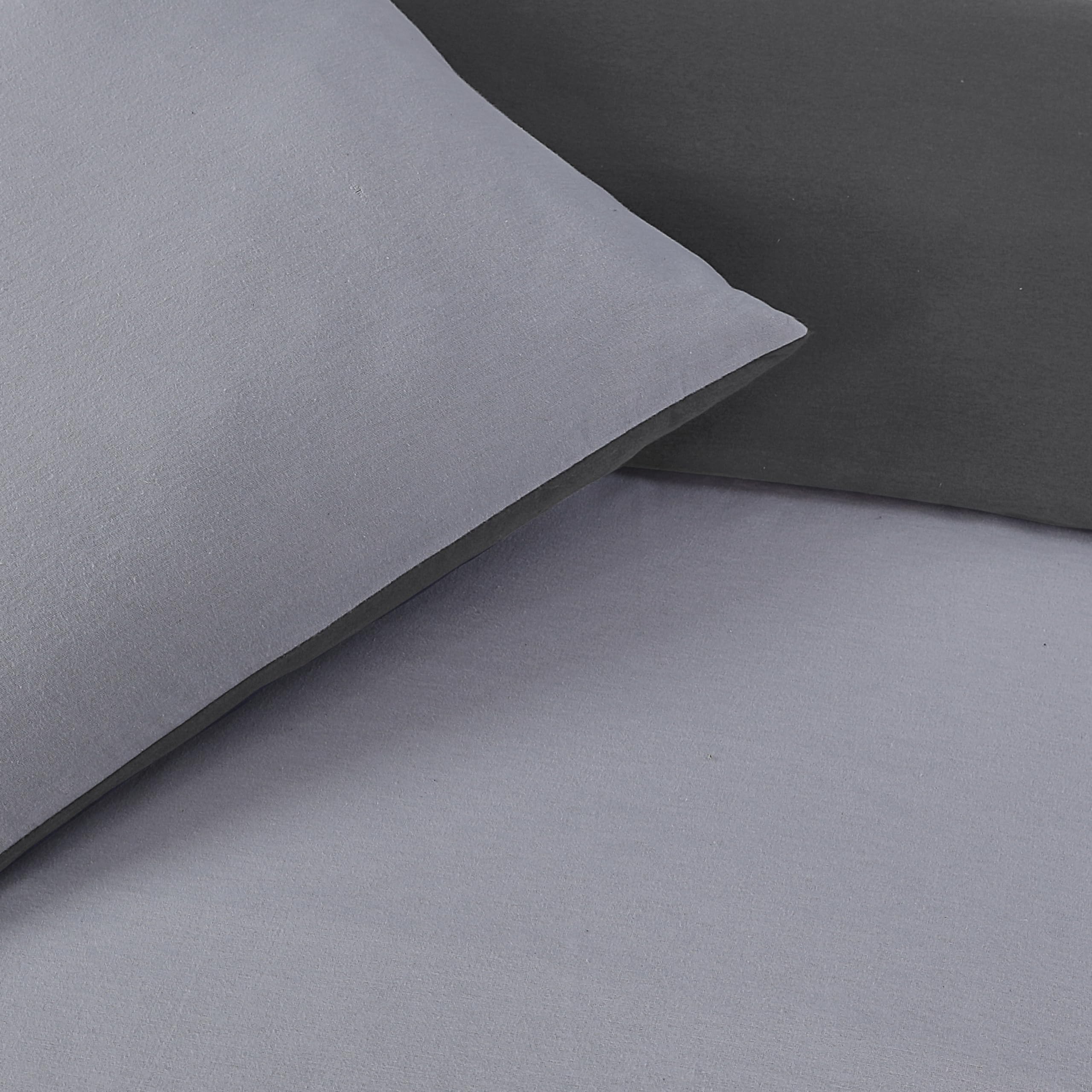 Parure De Lit Flanelle Vision - Housse 240x220cm + 2 Taies 65x65cm - 100% Coton Réversible