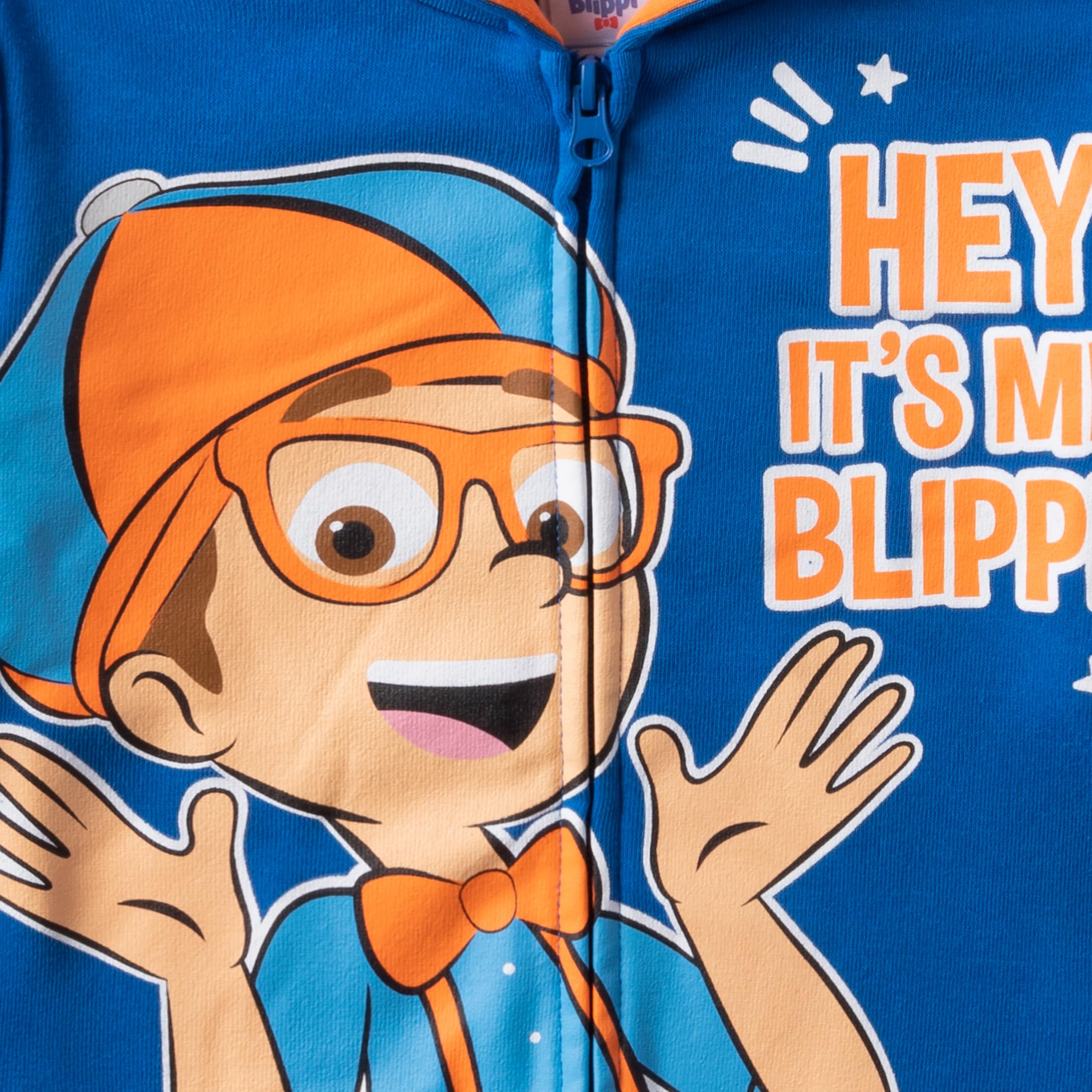 Blippi Set di 3 pezzi, maglietta con cappuccio e pantaloni con cerniera per bambini piccoli
