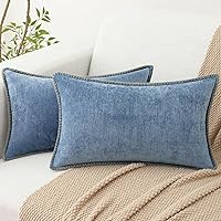 Vista 36 de decorUhome Juego de 2 fundas de almohada de felpilla suave de otoño de 18 x 18 pulgadas, fundas de almohada decorativas de terciopelo neutro