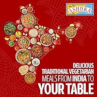 Vista 3 de Ashoka Heat & Eat Meals 1932, Kit de Comidas Vegetarianas Completamente Naturales, Platos Principales de Queso, Surtido de Curry Certificado Kosher