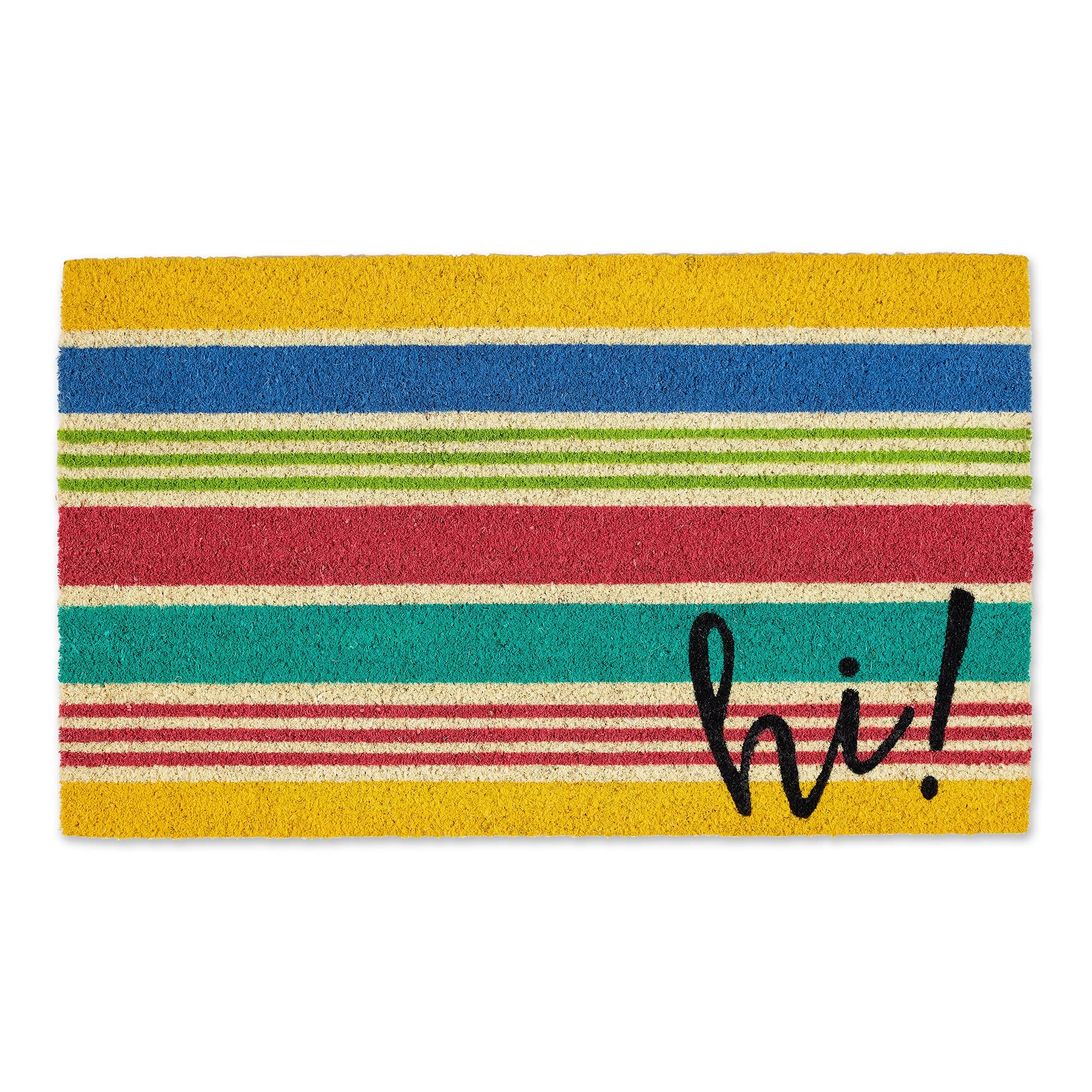 DII Natural Coir Doormat, Decorative Hello Mat, 17x29, Hi Stripes