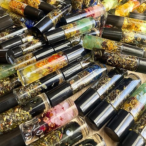 Miniatura 2 de APHRODITE Greek Goddess Perfume Roller, VENUS Roman Goddess of Love, Rose Quartz Crystals, Kunzite Gemstone, Rose Petals, Personal Fragrance Roll