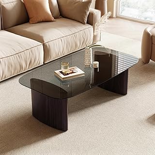 Modern Glass Coffee Table, Coffee Table for Living Room,Tempered Glass-t...
