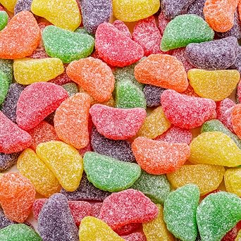 Fruit Slices Jelly Candy 2 lb Assorted Flavors Orange, Grape, Cherry, Lemon, Lime, Soft & Chewy, Gluten & Peanut Free, Bulk