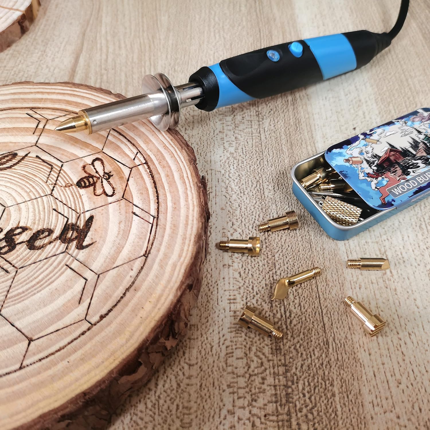 72 pcs Wood Burning Kit Professional Pyrography Wood Burning Tool, Wood Burner Kit with Accessories for Embossing Carving DIY Adults Crafts Beginners