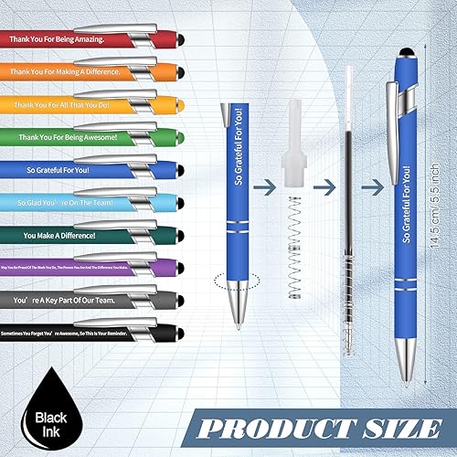 Miniatura 2 de Sinmoe 20 piezas de bolígrafos divertidos para colega, sarcásticos, quejándose, negativos, pasivos e insultantes con citas, bolígrafos de bola para