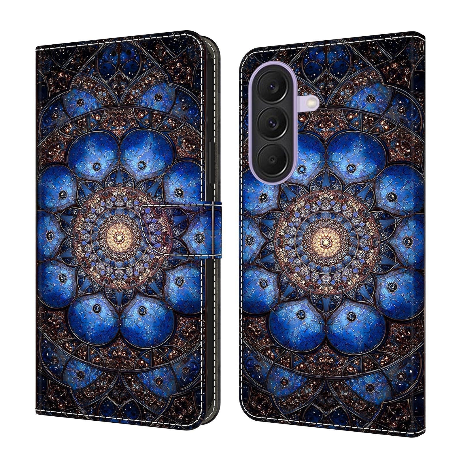 Étui Galaxy Note 8 anti-choc portefeuille en cuir à rabat motif pierre