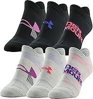 Vista 1 de Under Armour Calcetines ligeros invisibles Essential 2.0 para mujer, 6 pares