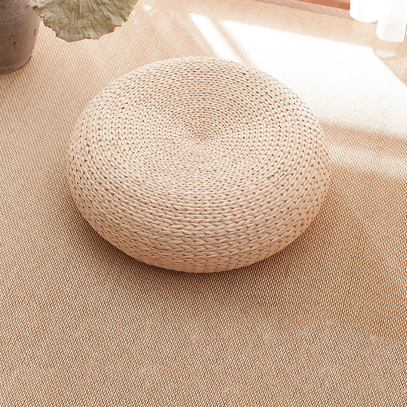 Pouf tatami et coussin de sol futon fait main pour yoga japonais