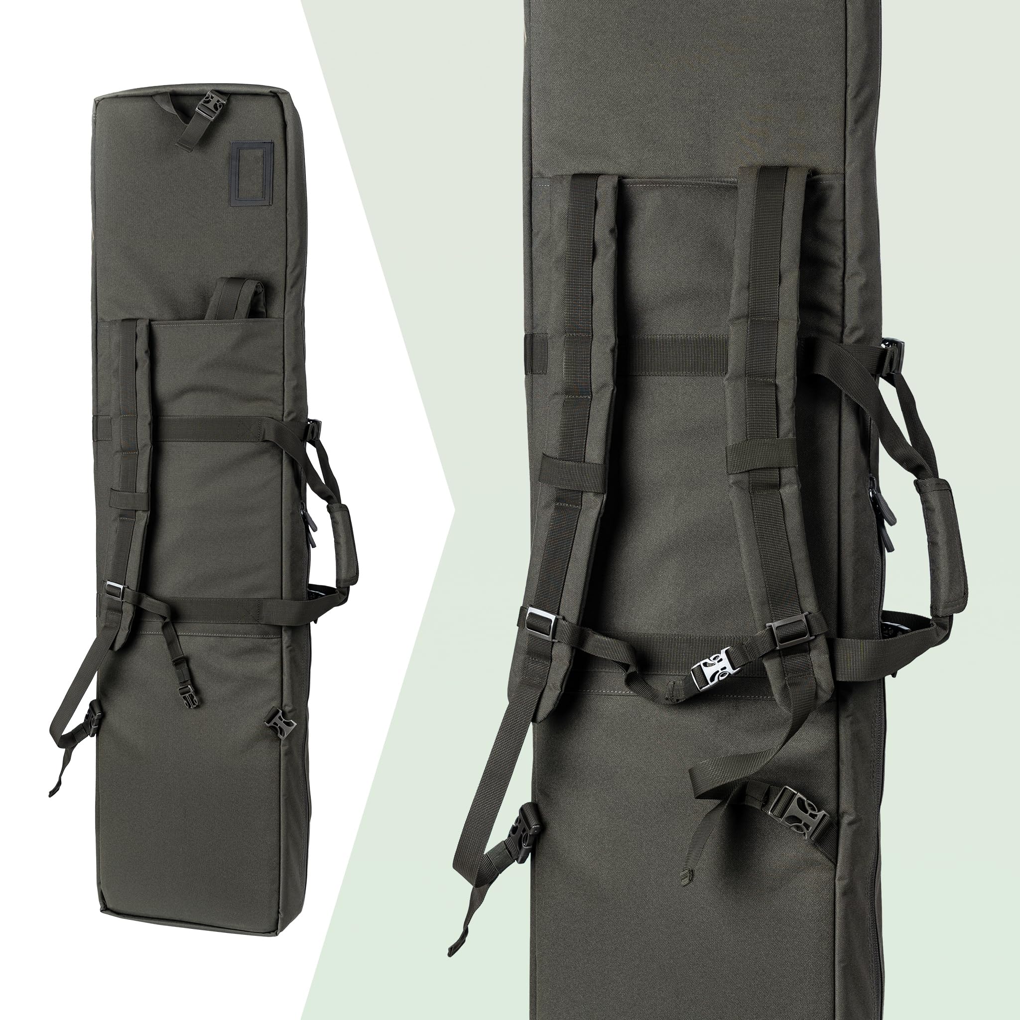 DÖRR Gewehrtasche ProTac für eine (108x27x6 cm) oder Zwei Langwaffen mit Schalldämpfer (129x30x12 cm Doppel-Gewehrtasche) Abschließbar Waffentasche Airsofttasche Waffenfutteral Waffenkoffer Taktisch