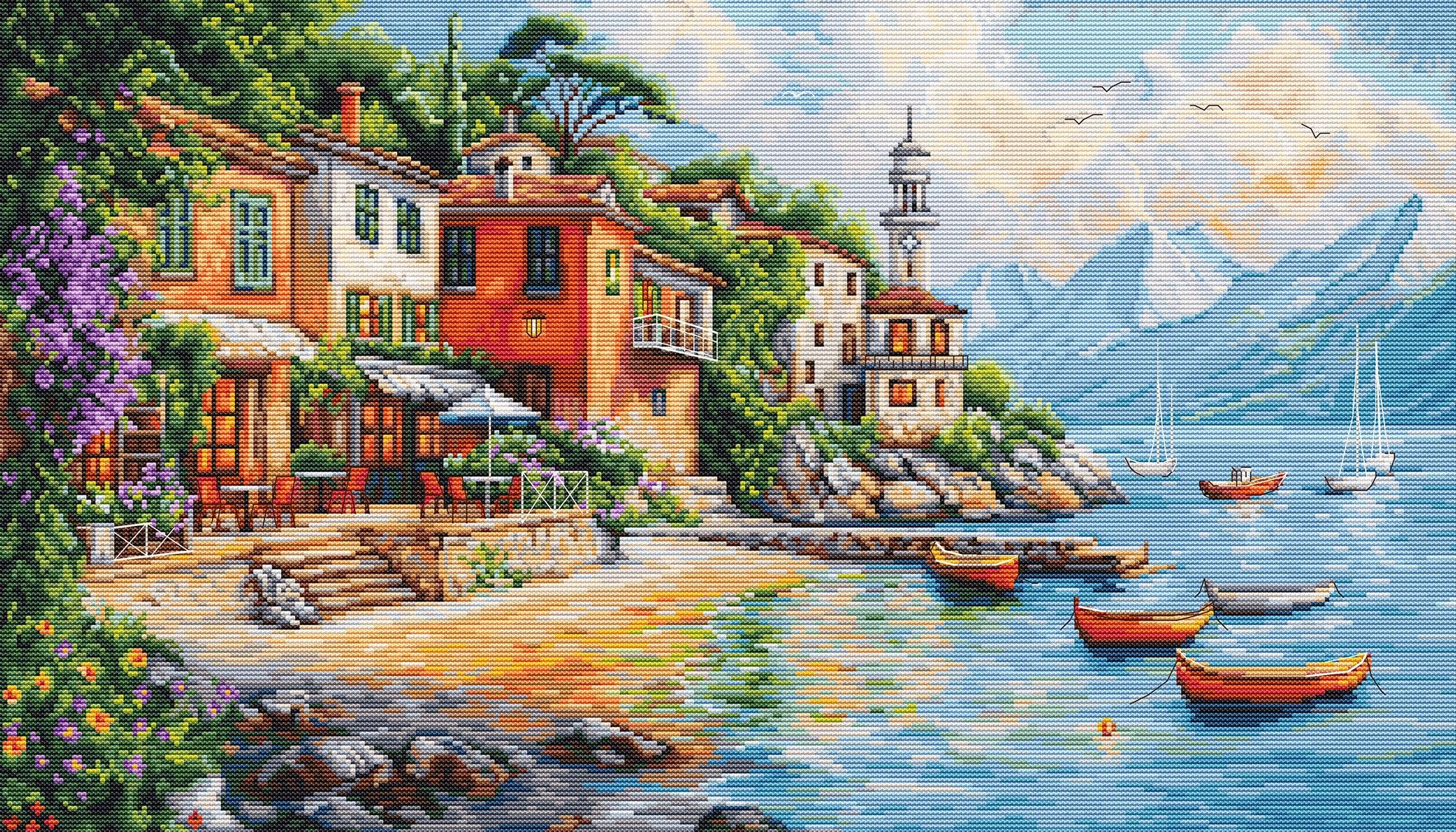 Luca-S Varenna Cross Stitch Kit Bu5083, Counted Cross Stitch Kit For Adults, Needlecraft And Embroidery Kit