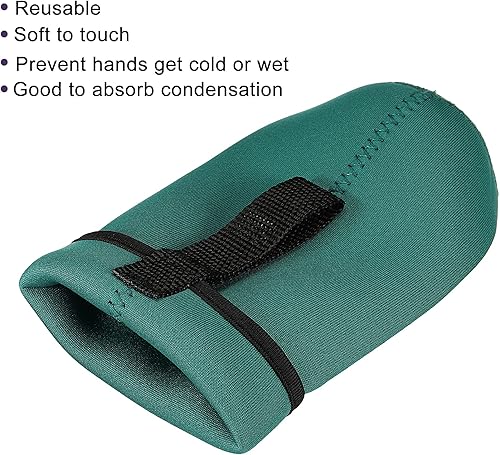 Miniatura 5 de MECCANIXITY Funda para botella de agua, 16.9 fl oz, de neopreno, aislada, antideslizante, con correa para bebidas frías o calientes, color verde