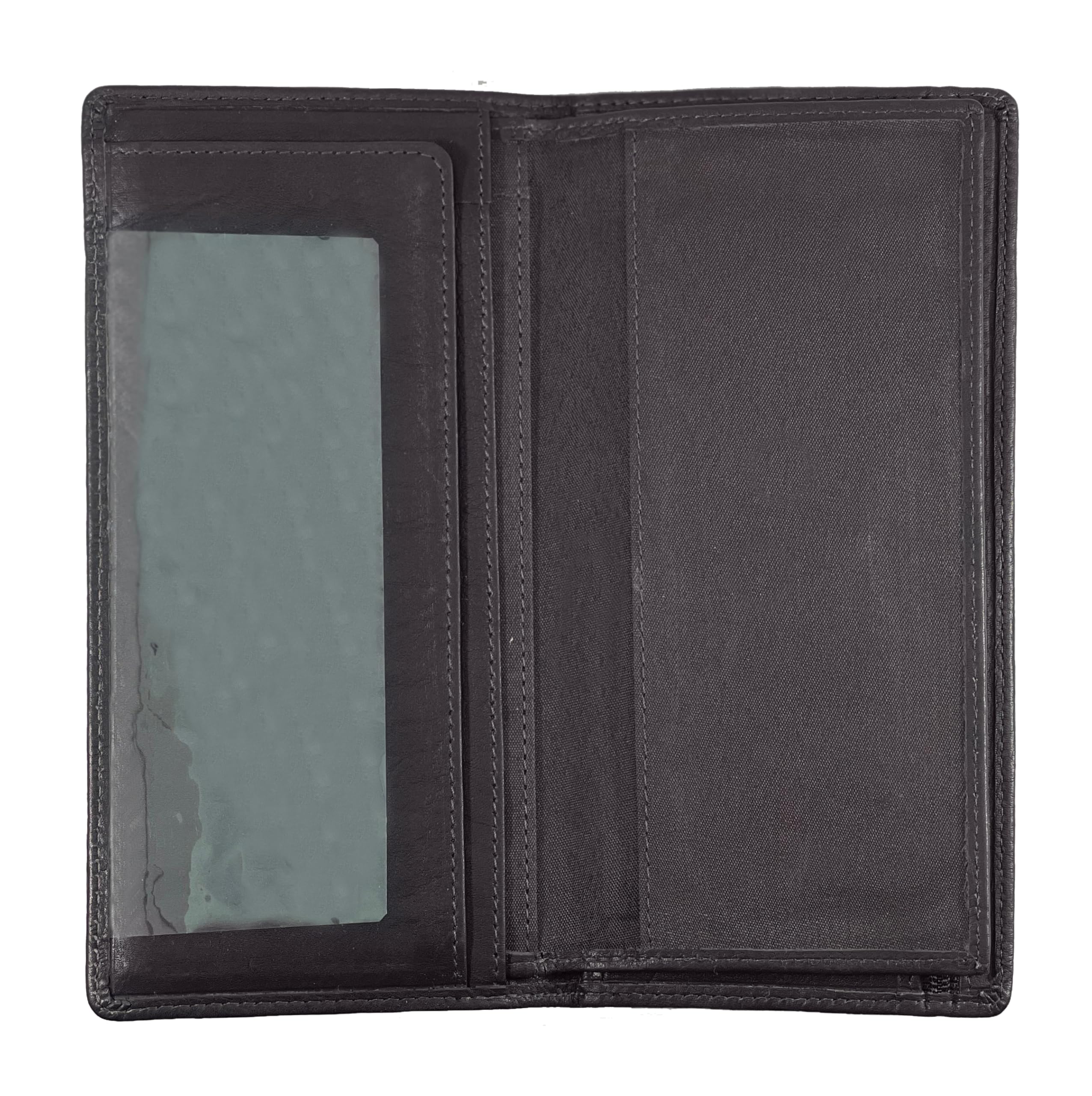 Genuine Leather Checkbook Cover Wallet Organizer with Credit Card Holder