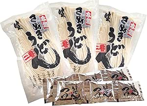 【Amazon.co.jp限定】岡坂商店 本場讃岐うどん「二番」(半生うどん)おためしセット[amazon限定お試しセット]約6-9食分 300グラム (x 3)