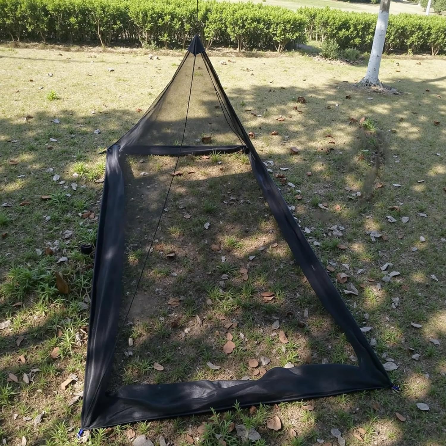 Camping Mosquito Net Compact Ultralight No-See-Um Breathable Mesh Bugnet Mosquito Netting Fits Sleeping Bags, Tent (Black)