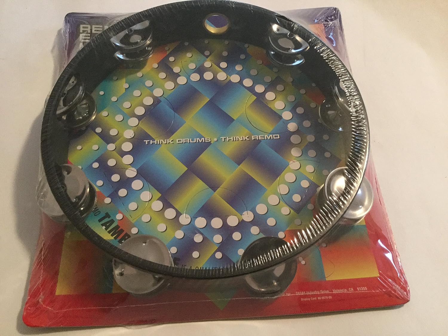 Tambourine, Headless, 10" Diameter, 8 Pairs Jingles x 1 Row