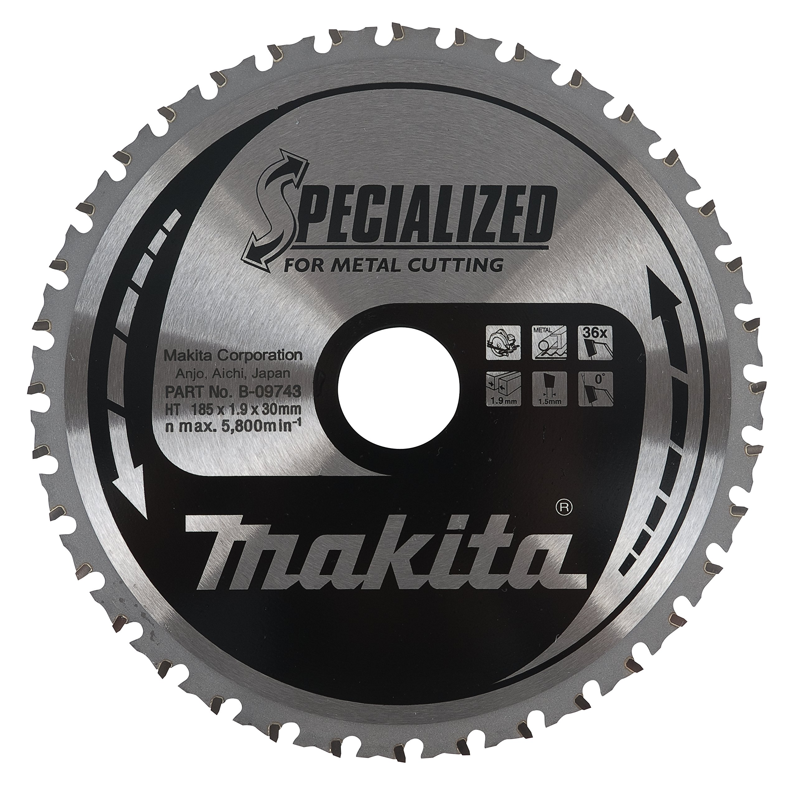 Makita B-09743 - Disco HM 185/30/36D Metal (Cermet)