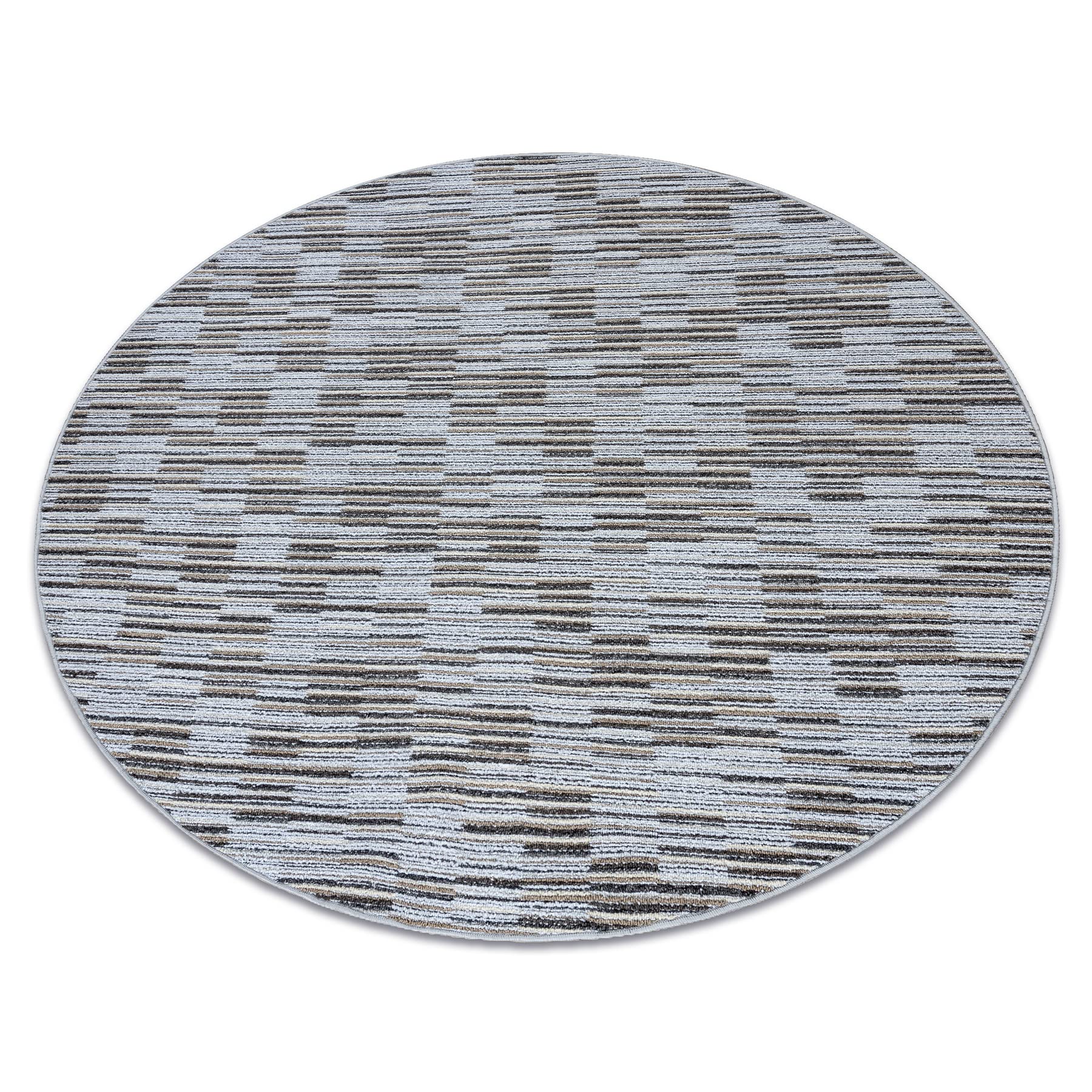 Tapis Libra pour n'importe quelle pièce tapis gris géométrique rond de diamètre 100 cm
