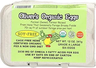 Oliver's Organic Eggs, Eggs Large Organic, 2 Ounce (Pack of 6)