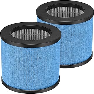 TPAP002 Filter Replacement 3-in-1 H13 True HEPA Upgraded Compatible with TOPPIN TPAP002 HEPA Air Purifier Comfy Air C1, Part #TPFF002, 2 Pack