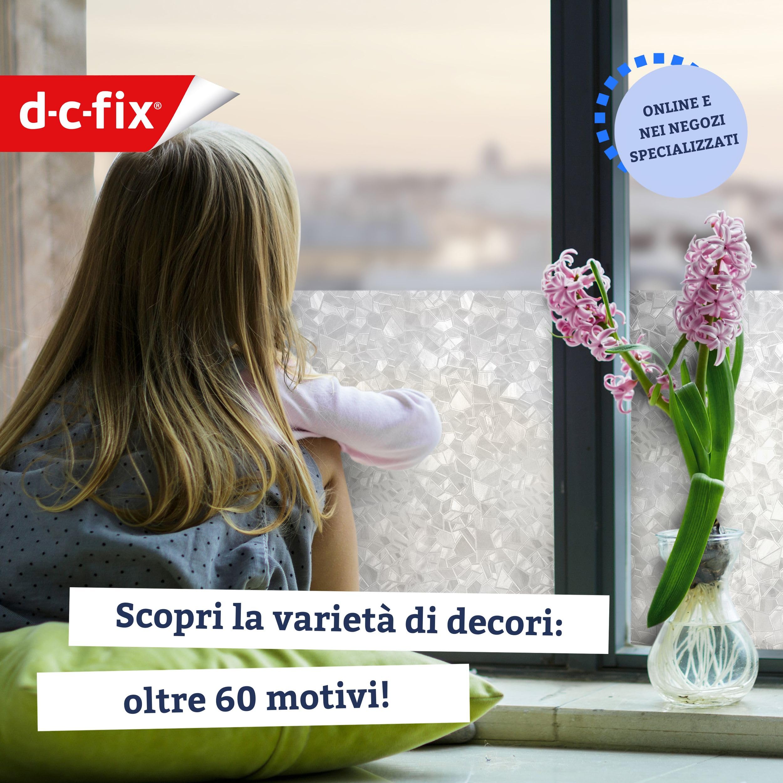 d-c-fix Pellicola per Finestra Splinter 45 cm x 2 m – Pellicola Oscurante Autoadesiva Opaca Decorativa